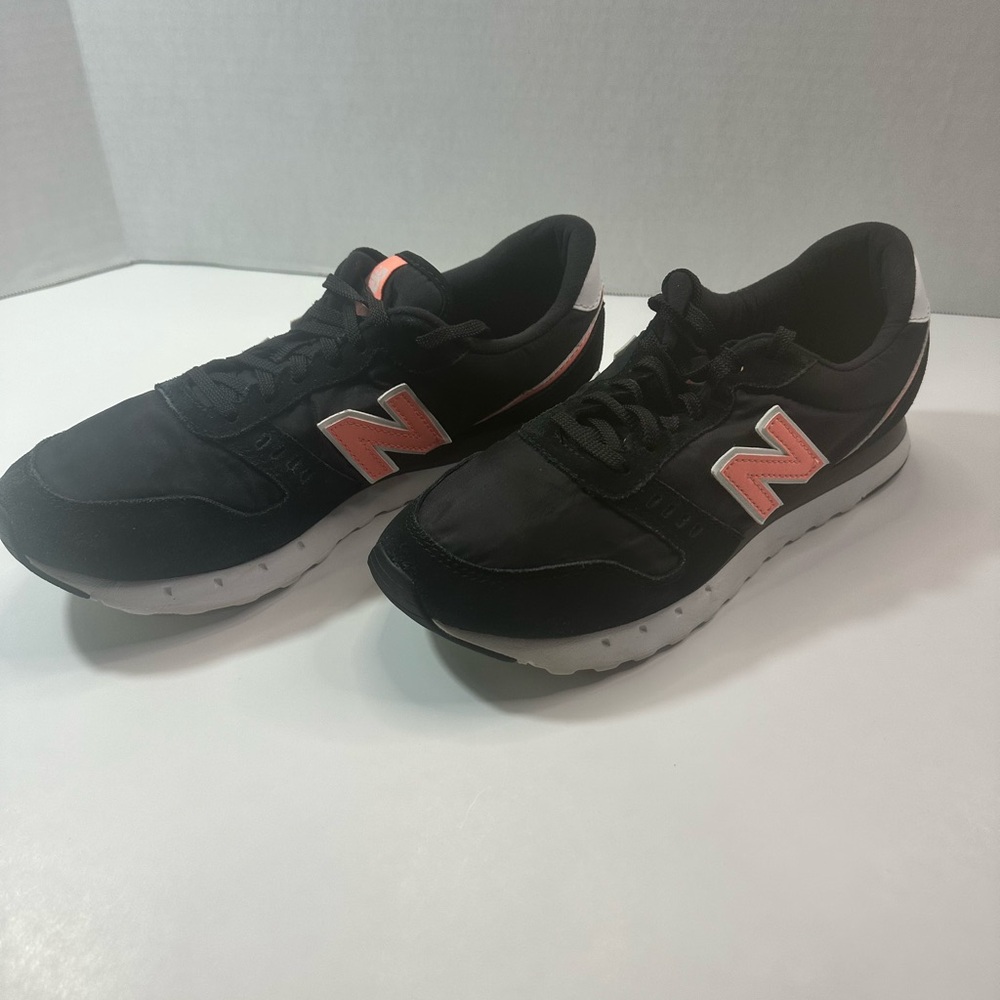 New Balance Black and Coral Sneakers